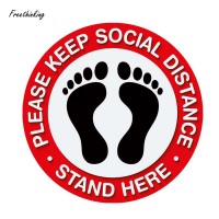 ZY0290C Removable Waterproof Keeping Social Distancing Warning Floor Sign Sticker